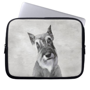 Housse Pour Ordinateur Portable Schnauzer (Giant) Peinture - Chien Art