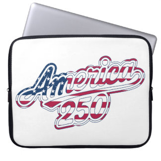Housse Pour Ordinateur Portable Script Drapeau Semiquincentenaire America 250