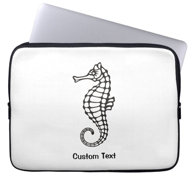 Housse Pour Ordinateur Portable Seahorse Black (Devant)
