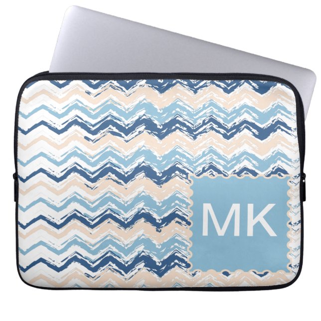 Housse Pour Ordinateur Portable Seashore Scribble ZigZag (Devant)