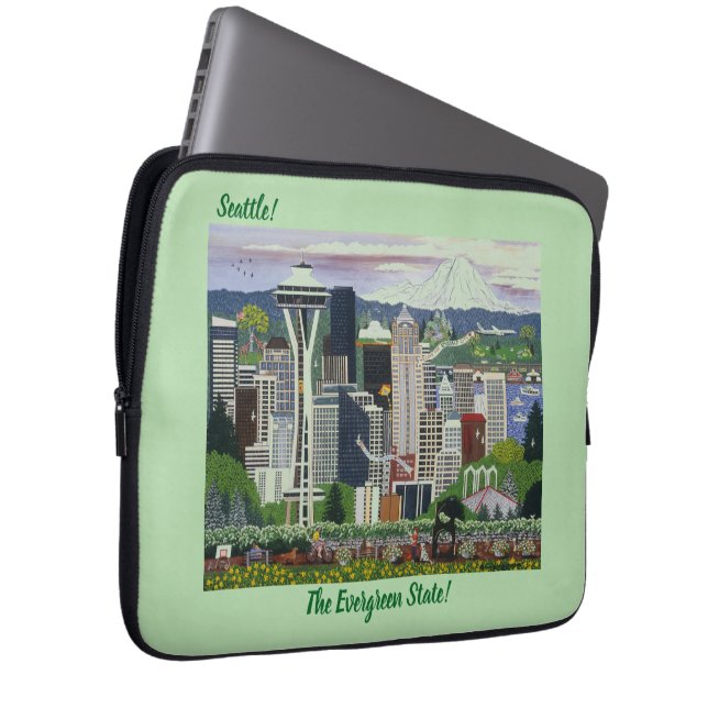 Housse Pour Ordinateur Portable Seattle Washington (Devant droit)