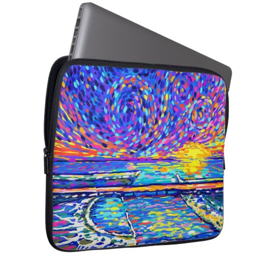 Housse Pour Ordinateur Portable Sebastian Inlet Cotton Candy Sky (Devant droit)