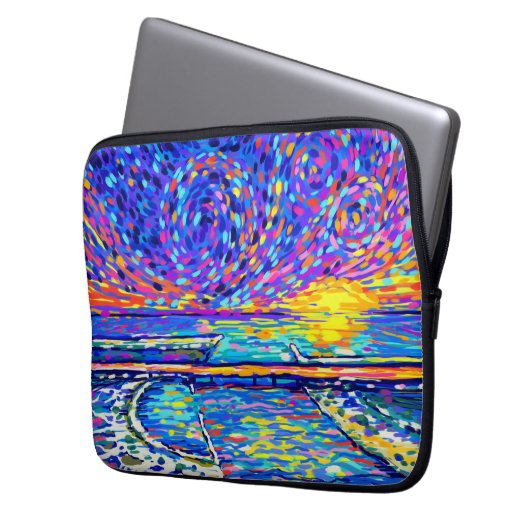 Housse Pour Ordinateur Portable Sebastian Inlet Cotton Candy Sky (devant gauche)