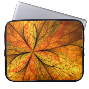 Housse Pour Ordinateur Portable Sensation d'automne, Fleur Abstraite fractale mode