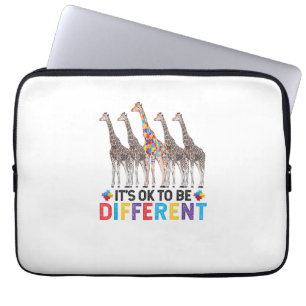Housse Pour Ordinateur Portable Sensibilisation sur l'autisme Cute Giraffe Animal 