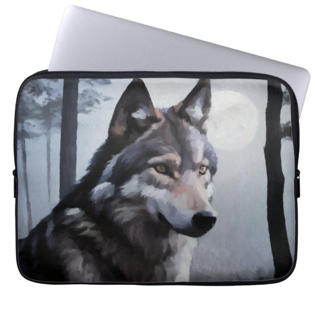 Housse Pour Ordinateur Portable Sentinelle au clair de lune (Devant)