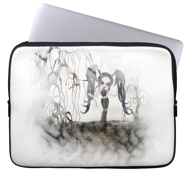 Housse Pour Ordinateur Portable Sepia Goth Girl Vignette (Devant)