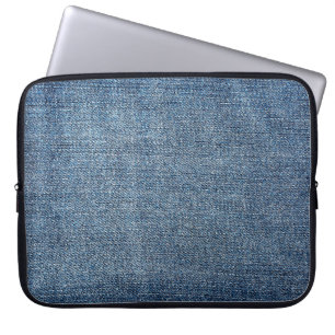Housse Pour Ordinateur Portable Shabby texture denim pour arrière - plan. Jeans bl