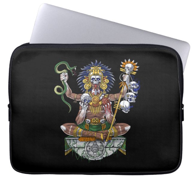 Housse Pour Ordinateur Portable Shaman, guerrier aztèque (Devant)