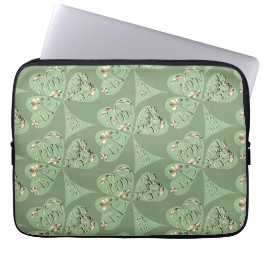 Housse Pour Ordinateur Portable Shamrocks de la Saint Patrick (Devant)
