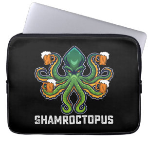 Housse Pour Ordinateur Portable Shamroctopus Amoureux de la Pieuvre Saint-Patrick