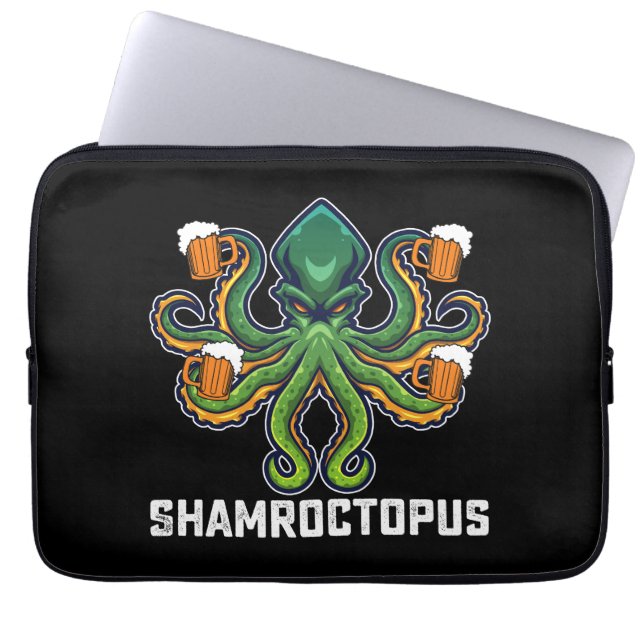 Housse Pour Ordinateur Portable Shamroctopus Octopus Lover St Patrick's Day (Devant)
