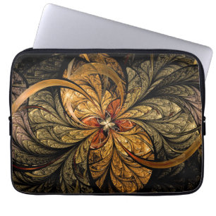 Housse Pour Ordinateur Portable Shining Leaves Fractal Art