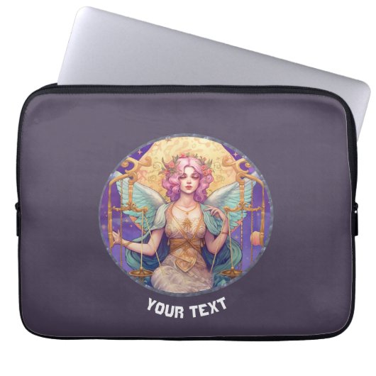 HOUSSE POUR ORDINATEUR PORTABLE SIGNE ZODIAC LIBRA PERSONNALISÉE (Devant)