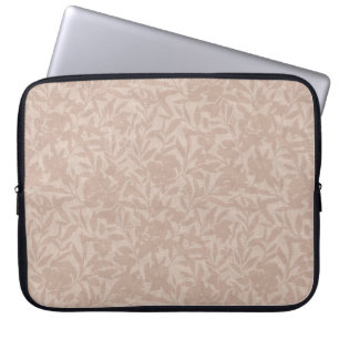 Housse Pour Ordinateur Portable Silhouettes florales mousse mocha tan chaud
