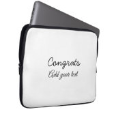 Housse Pour Ordinateur Portable Simple congratulation graduation add your (Devant droit)