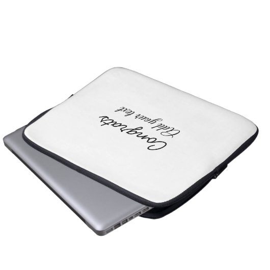 Housse Pour Ordinateur Portable Simple congratulation graduation add your (Devant bas)