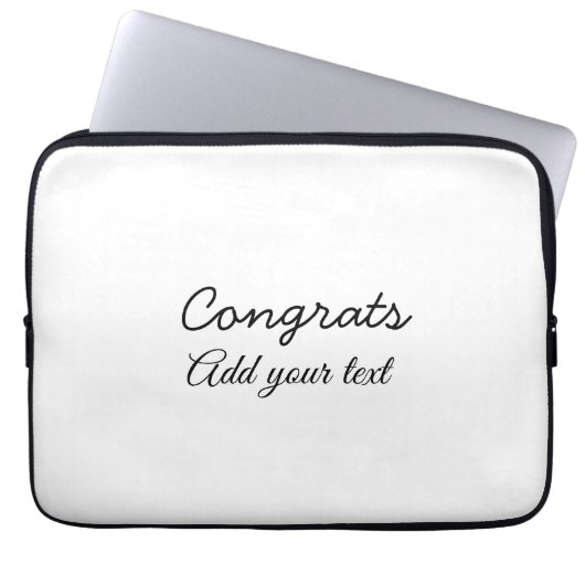 Housse Pour Ordinateur Portable Simple congratulation graduation add your (Devant)