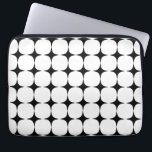 Housse Pour Ordinateur Portable Simple Mid-Century moderne Motif noir et blanc<br><div class="desc">Un design graphique minimaliste moderne cool aux formes noires et blanches dans un style moderne rétro du milieu du siècle.</div>