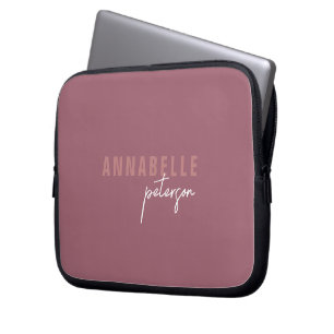 Housse Pour Ordinateur Portable Simple moderne Personnalisé Dusty Rose minimaliste