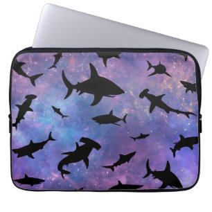 Housse Pour Ordinateur Portable Simple requin mâchoires baleine motif de galaxie o