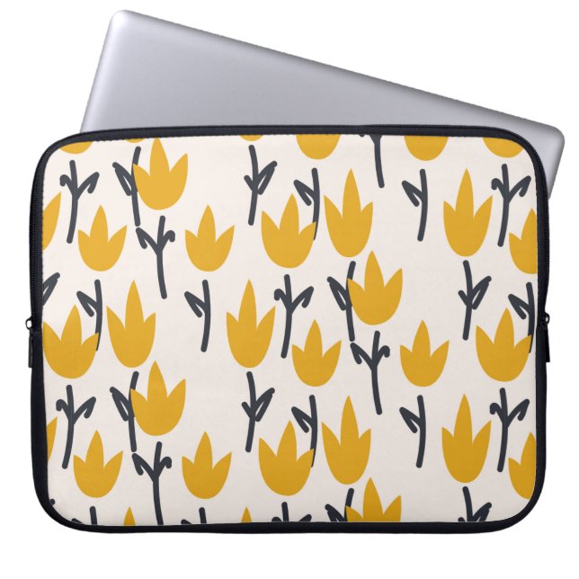 Housse Pour Ordinateur Portable Simple tulipe fleur transparente motif (Devant)