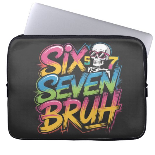 Housse Pour Ordinateur Portable six seven bruh (Devant)