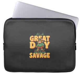 Housse Pour Ordinateur Portable Skate Dog Great Day Savage