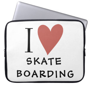 Housse Pour Ordinateur Portable Skateboard Red Heart