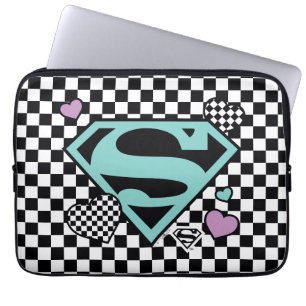 Housse Pour Ordinateur Portable Skater Girl Supergirl Coeurs S-Shield