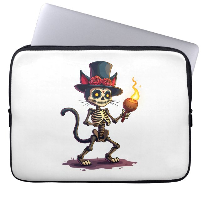 Housse Pour Ordinateur Portable Skeleton Cat Jamboree (Devant)