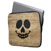 Housse Pour Ordinateur Portable Skeleton sourit. (devant gauche)
