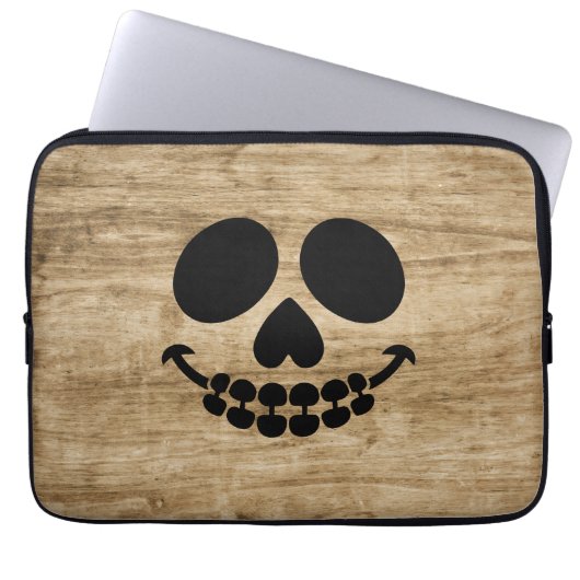 Housse Pour Ordinateur Portable Skeleton sourit. (Devant)