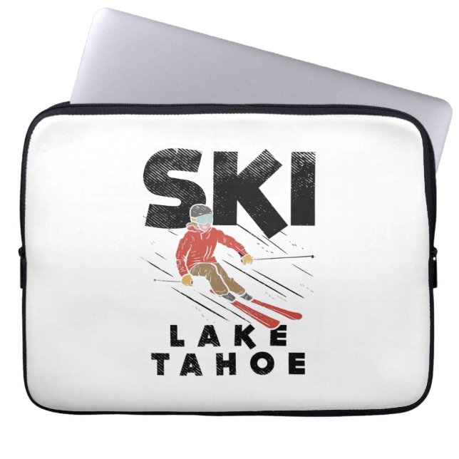 Housse Pour Ordinateur Portable Ski - Lac Tahoe (Devant)