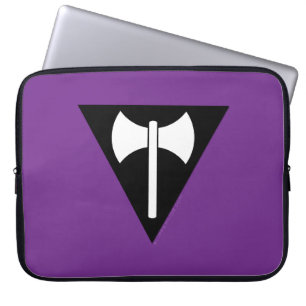 Housse Pour Ordinateur Portable SlipperyJoe's Lesbian Pride drapeau labrys symbole