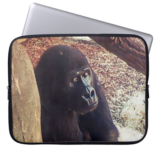 Housse Pour Ordinateur Portable SmartMix Animal-Gorilla (Devant)