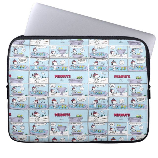 Housse Pour Ordinateur Portable Snoopy & Amis Jeu de hockey (Devant)