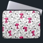 Housse Pour Ordinateur Portable Snoopy Black & Magenta Motif<br><div class="desc">Jetez un oeil à ce design super mignon avec Snoopy dans un motif noir et magenta.</div>