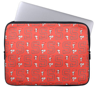 Housse Pour Ordinateur Portable Snoopy Varsity Motif sportif