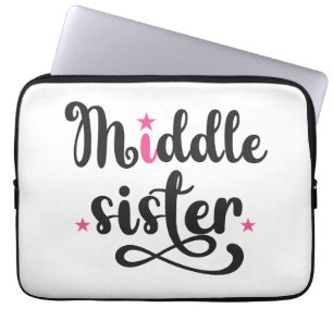 Housse Pour Ordinateur Portable Soeur du Milieu, Mignonnes Étoiles