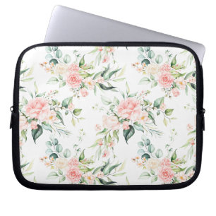 Housse Pour Ordinateur Portable Soft Pastel Rose Rose Flower Motif