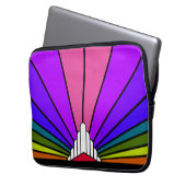 Housse Pour Ordinateur Portable Soleil Art déco en arc-en-ciel (devant gauche)