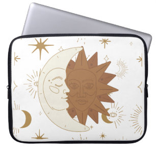 Housse Pour Ordinateur Portable Soleil céleste et lune