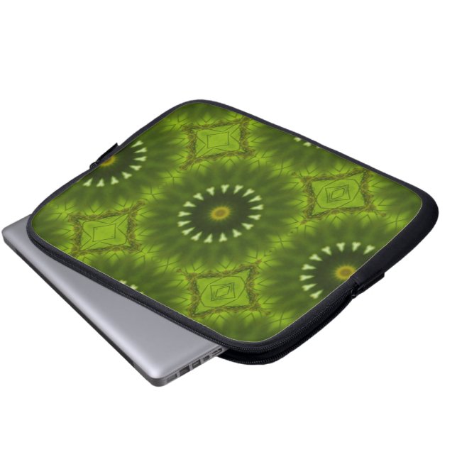 Housse Pour Ordinateur Portable Soleils Verts (Devant bas)