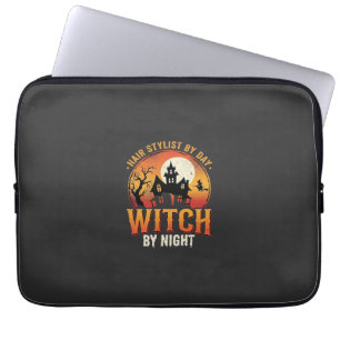 Housse Pour Ordinateur Portable Sorcière Coiffeuse Halloween Design Vintage_1