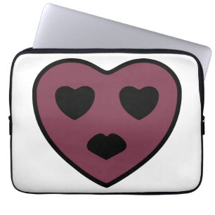 Housse Pour Ordinateur Portable Sortie visage coeur