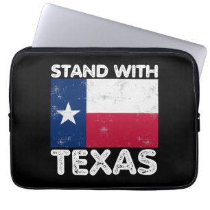 Housse Pour Ordinateur Portable Soutien au Texas Je suis avec le drapeau texan du