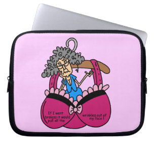 Housse Pour Ordinateur Portable Soutiens-gorge et humour de rides