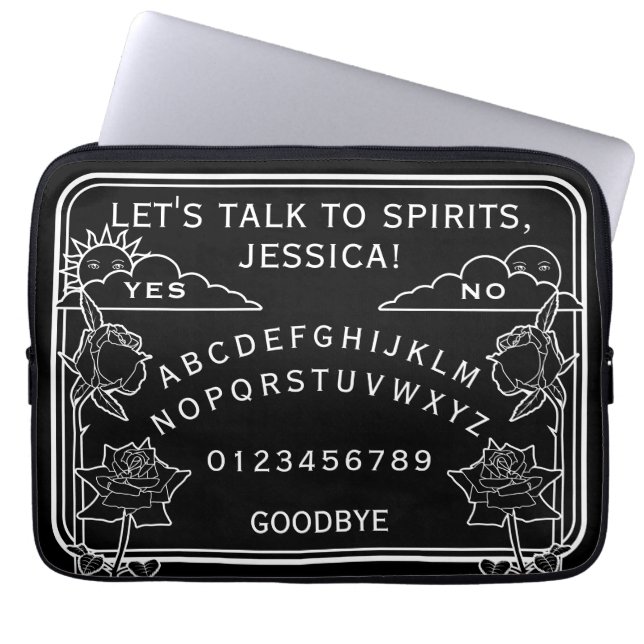 Housse Pour Ordinateur Portable Spirits Gothique Noir Blanc Talboard (Devant)