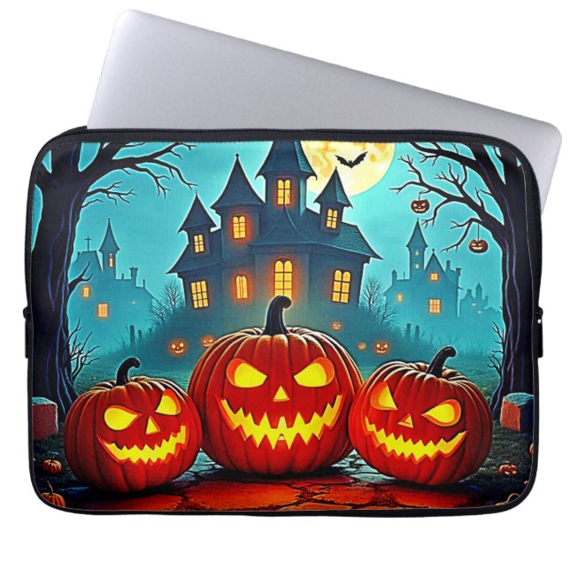 Housse Pour Ordinateur Portable  Spooky Night Haunted House Thrills (Devant)